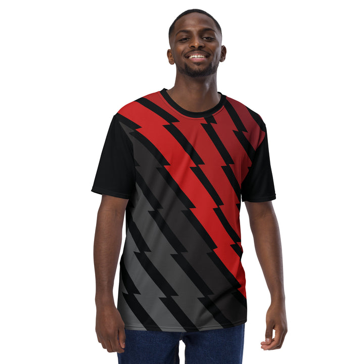 Premium Men's Jersey - Black-Red Flash