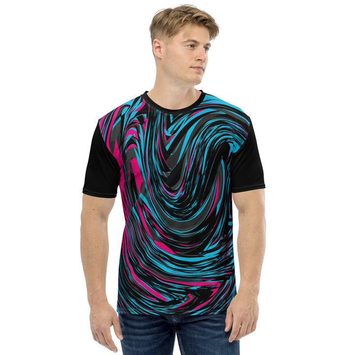 Premium Men's Jersey - Blue-Pink Blend