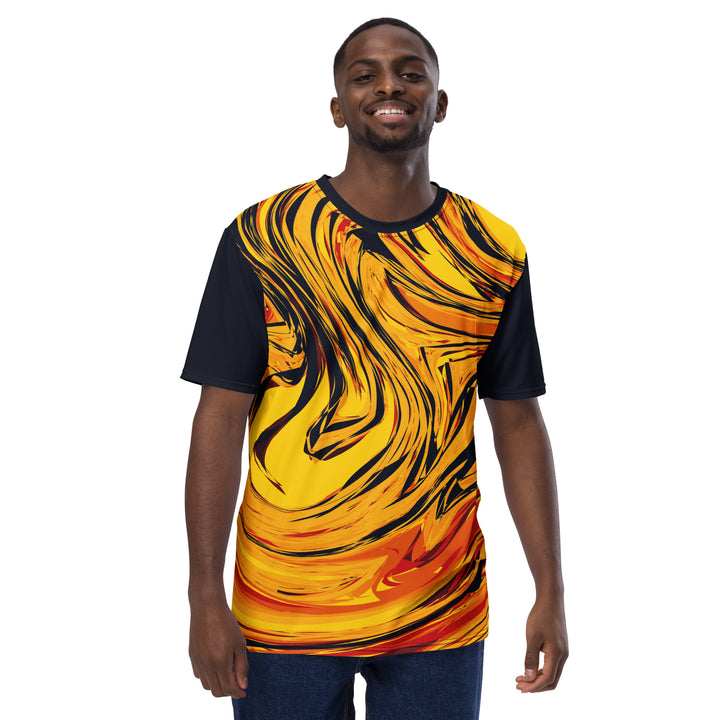 Premium Men's Jersey - Orange-Black Lava