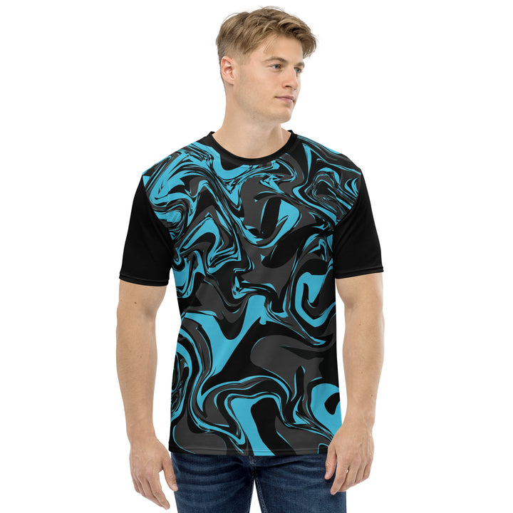 Premium Men's Jersey - Black-Blue Bluff