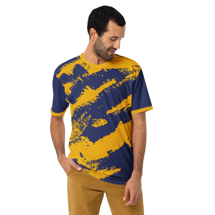 Premium Men's Jersey - Purple-Yellow Brush