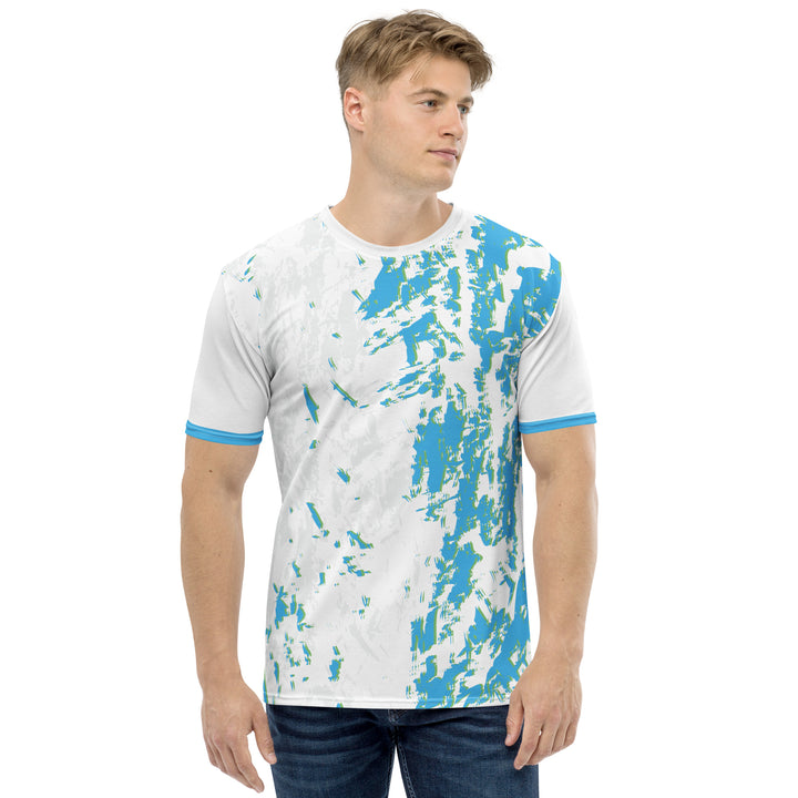 Premium Men's Jersey - White-Turquoise Action