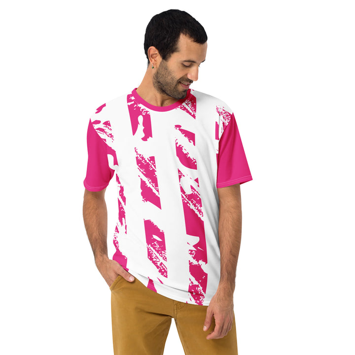 Premium Men's Jersey - Pink-White Bar