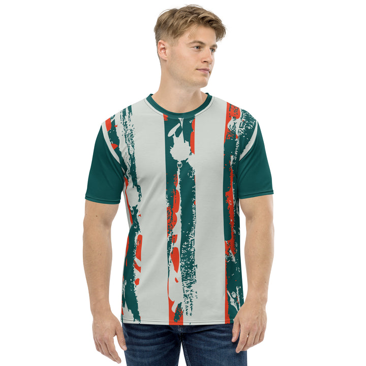 Premium Men's Jersey - Green-Grey Bar