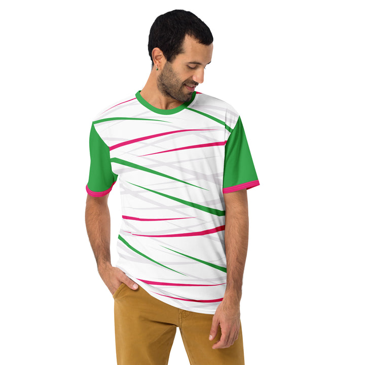 Premium Men's Jersey - White-Green Spike