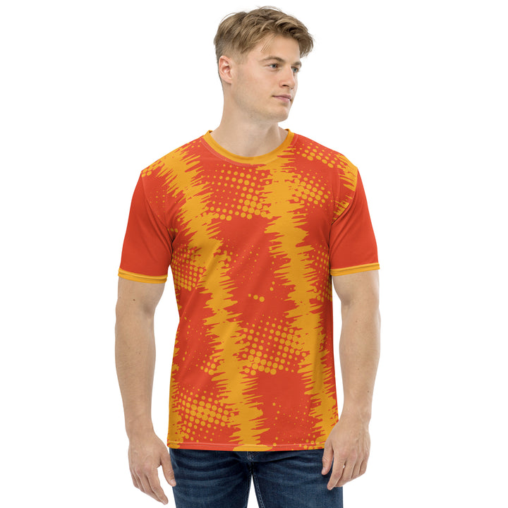 Premium Men's Jersey - Orange-Yellow Grunge