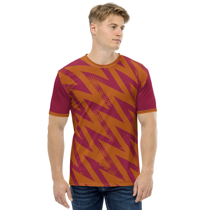 Premium Men's Jersey - Red-Orange Bolt