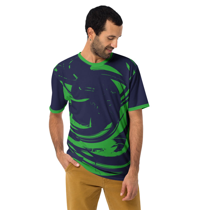 Premium Men's Jersey - Blue-Green Curl