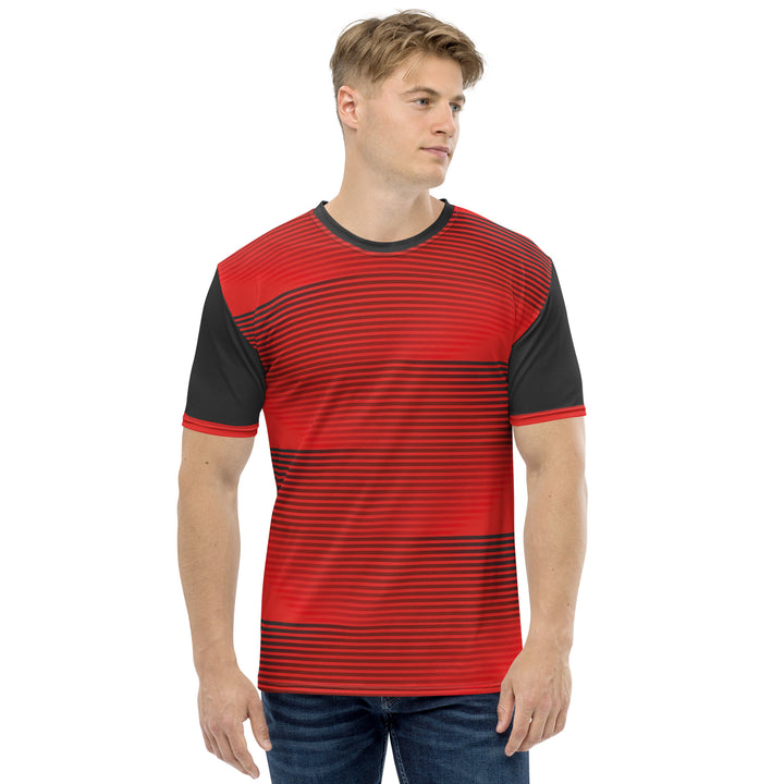 Premium Men's Jersey - Red-Grey Fade