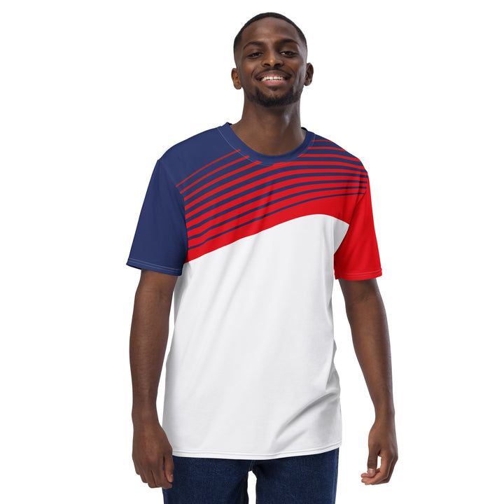 Premium Men's Jersey - White-Red Transition