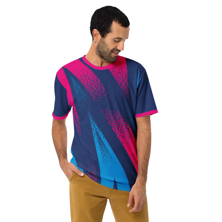 Premium Men's Jersey - Blue-Pink Dots