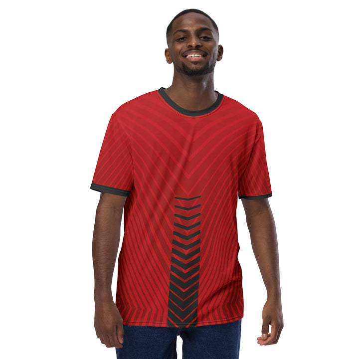 Premium Men's Jersey - Red-Grey Arrow