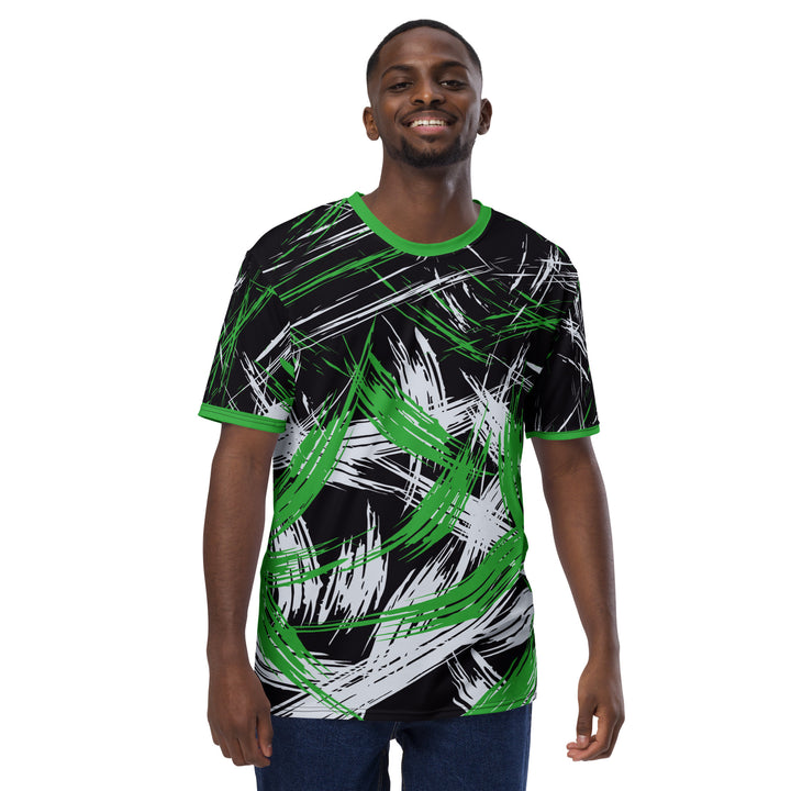 Premium Men's Jersey - Black-Green Chaos