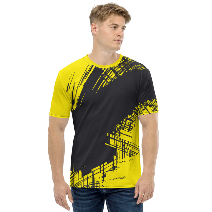 Premium Men's Jersey - Black-Yellow Race