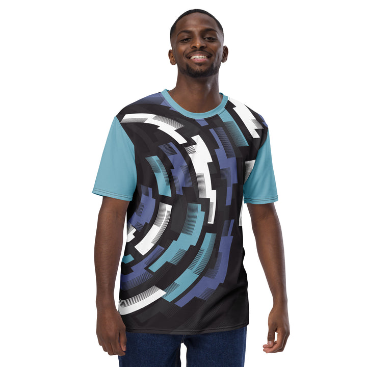 Premium Men's Jersey - Black-Blue Mech