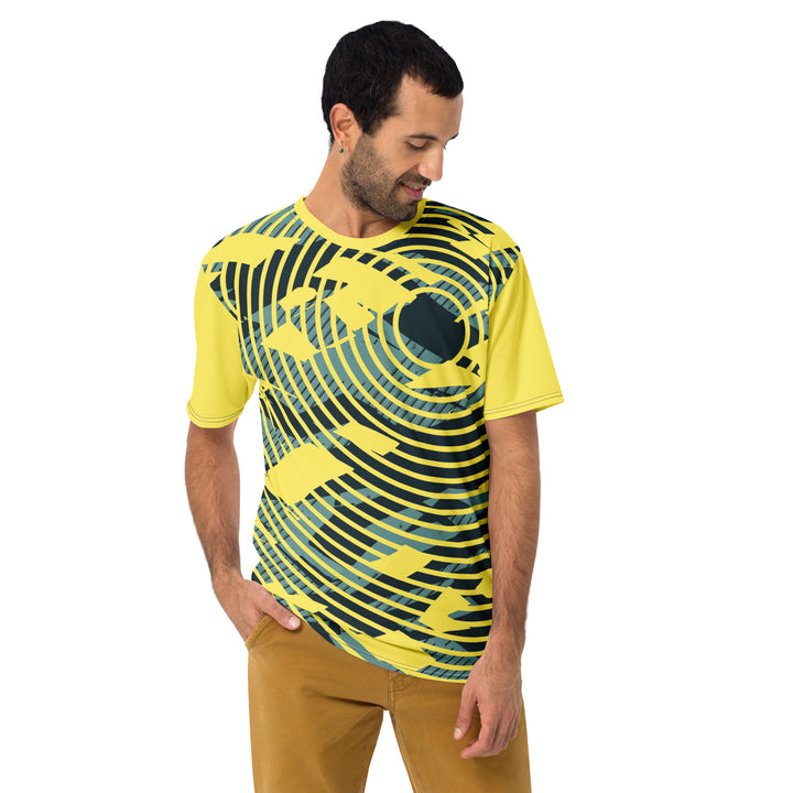 Premium Men's Jersey - Yellow-Green Circle