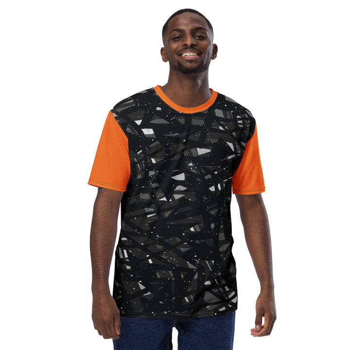 Premium Men's Jersey - Black-Orange Shards