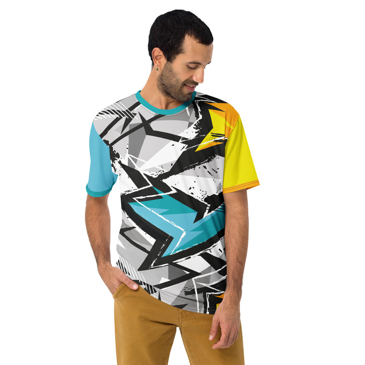 Premium Men's Jersey - Turquoise-Grey Comic