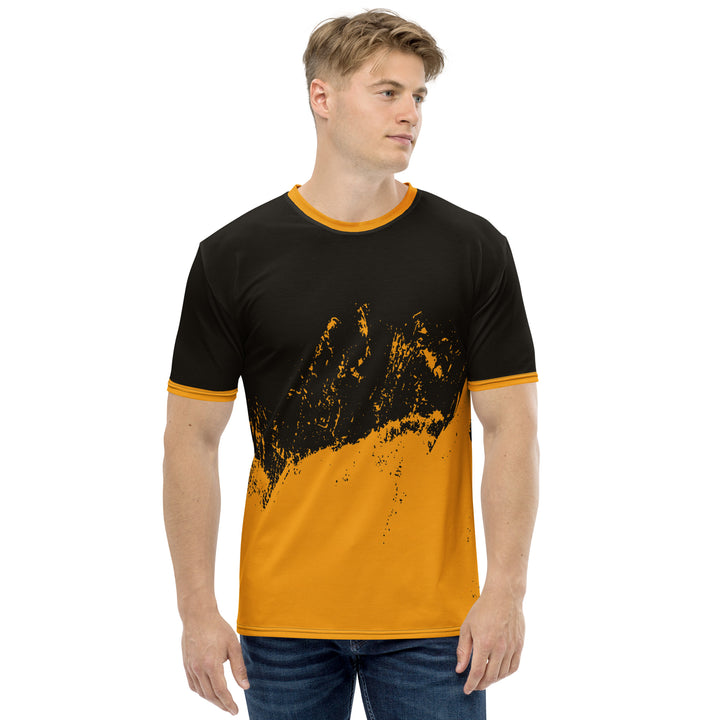 Premium Men's Jersey - Black-Orange Grunge