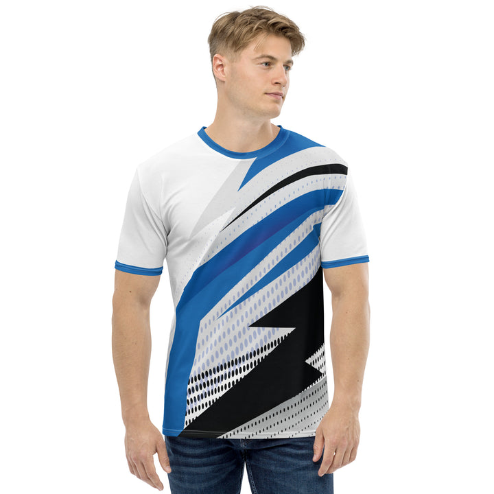 Premium Men's Jersey - White-Blue Strike