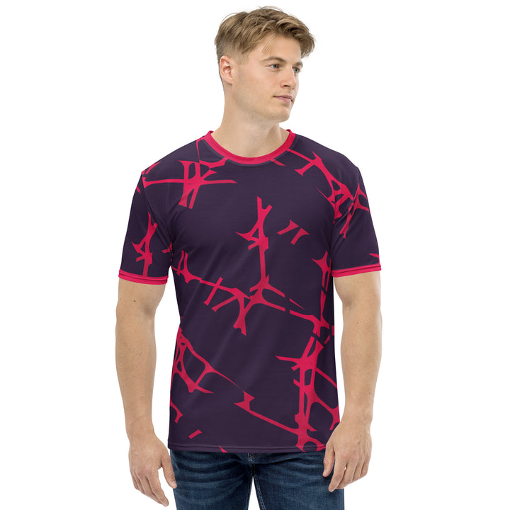 Premium Men's Jersey - Purple-Red Wire