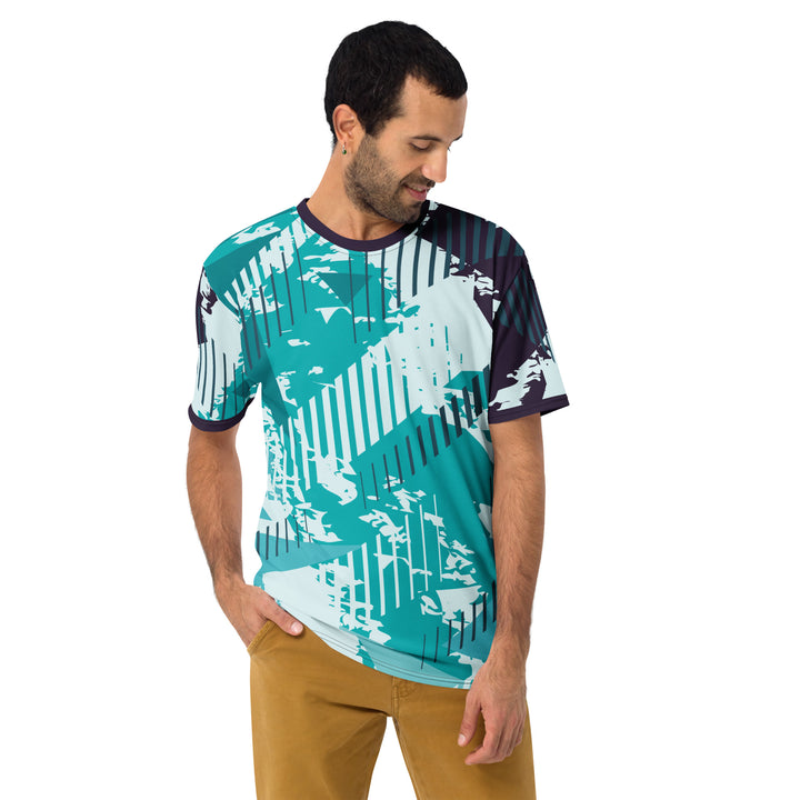 Premium Men's Jersey - Turquoise-White Tracks