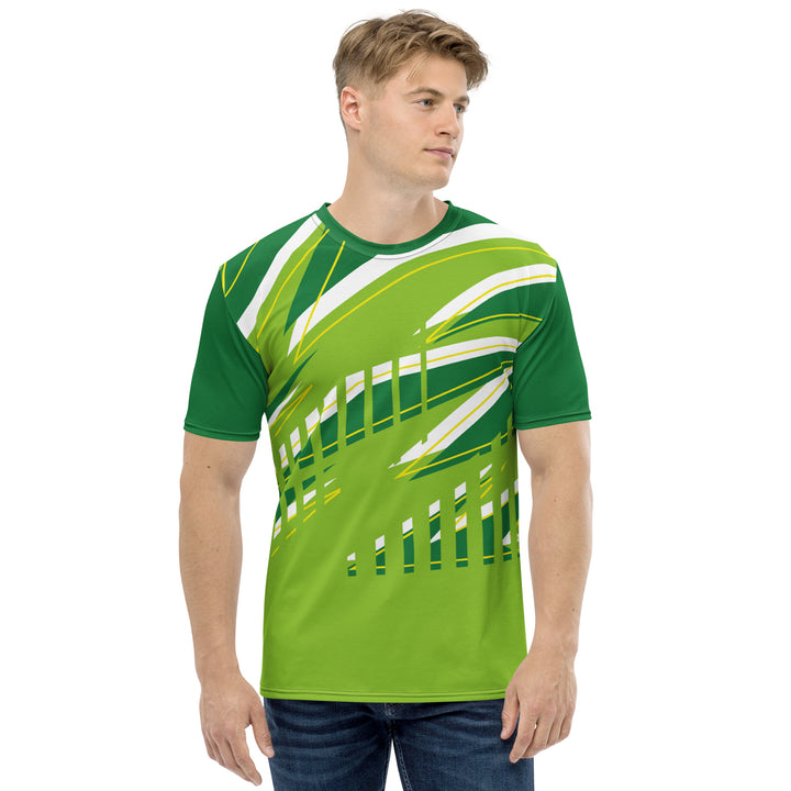 Premium Men's Jersey - Green-White Barrier