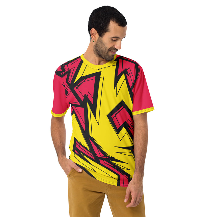 Premium Men's Jersey - Pink-Yellow Graffiti