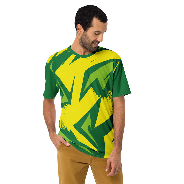 Premium Men's Jersey - Green-Yellow Edge