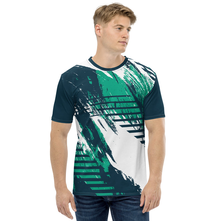 Premium Men's Jersey - White-Green Path