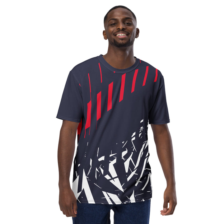 Premium Men's Jersey - Grey-Red Shards