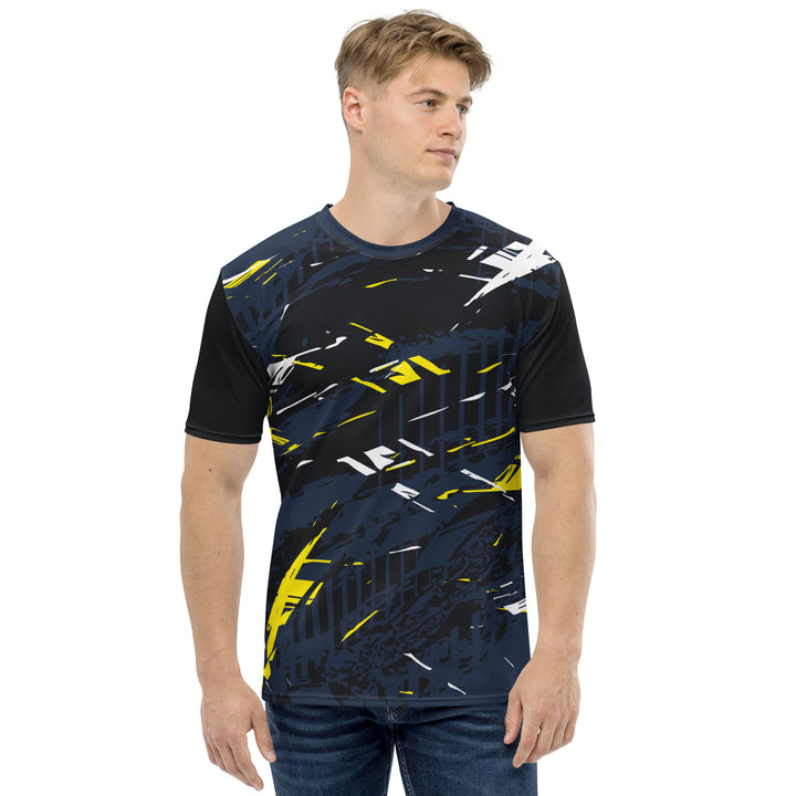 Premium Men's Jersey - Black-Yellow Sparks