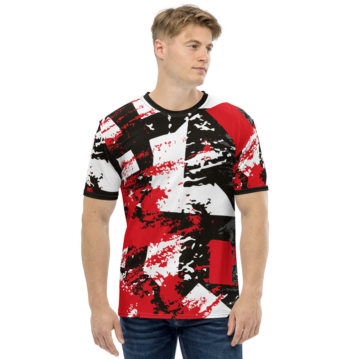 Premium Men's Jersey - Black-Red Map