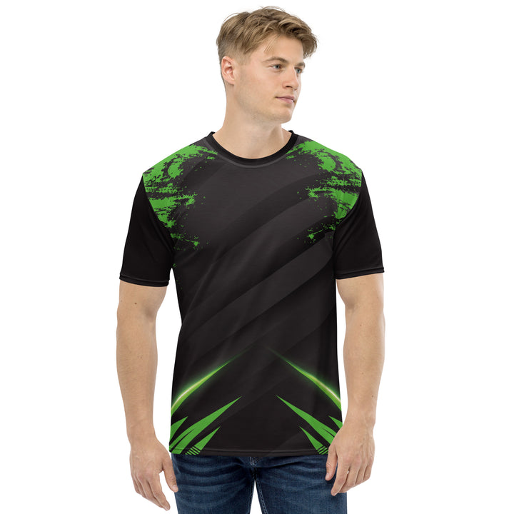 Premium Men's Jersey - Black-Green Spike