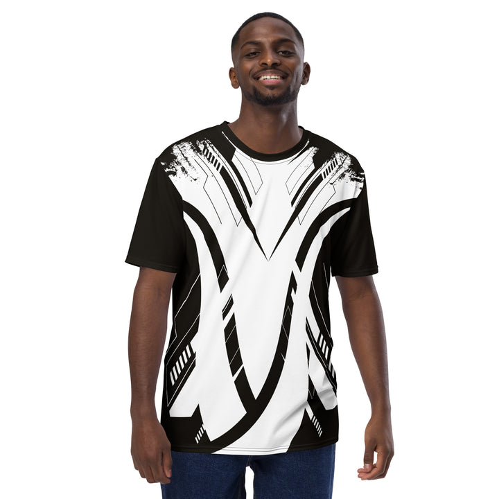 Premium Men's Jersey - White-Black Ribbon