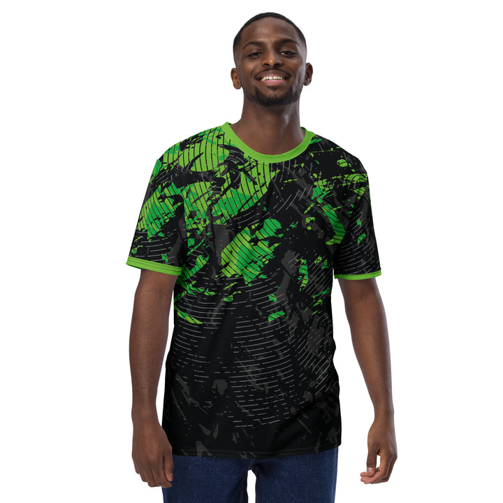 Premium Men's Jersey - Black-Green Radar