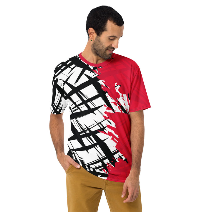 Premium Men's Jersey - White-Red Overdraw