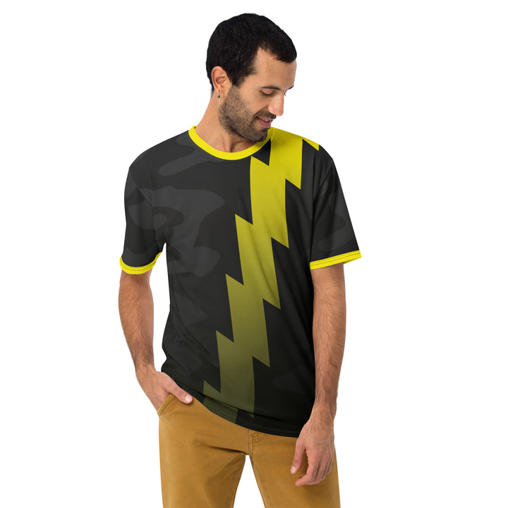 Premium Men's Jersey - Black-Yellow Bolt