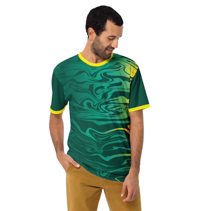 Premium Men's Jersey - Green-Yellow Smoke