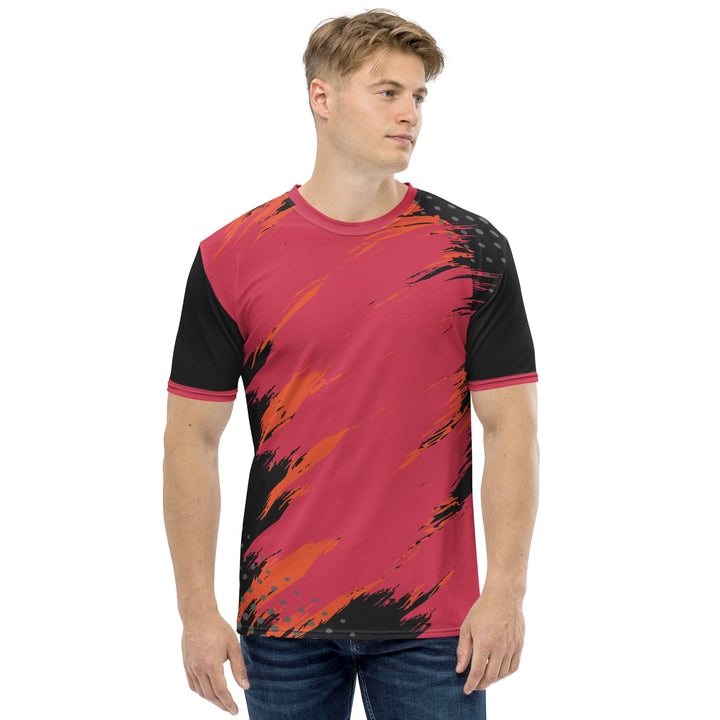 Premium Men's Jersey - Red-Black Overdraw