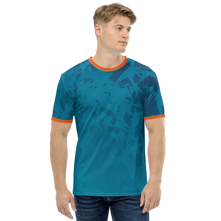 Premium Men's Jersey - Turquoise-Orange Stars