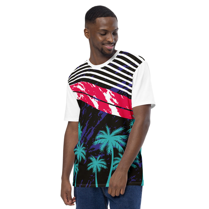 Premium Men's Jersey - Black-White Palms