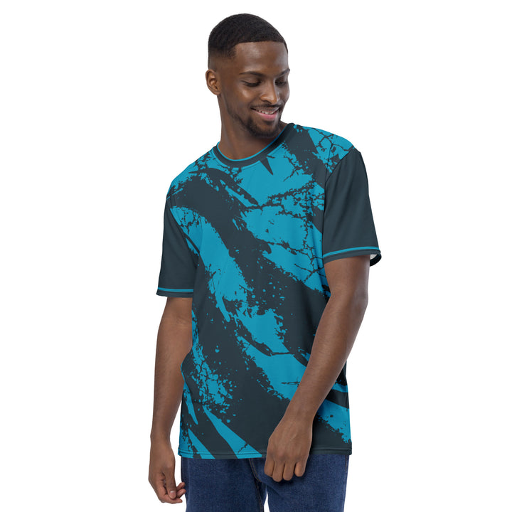 Premium Men's Jersey - Blue Splatter