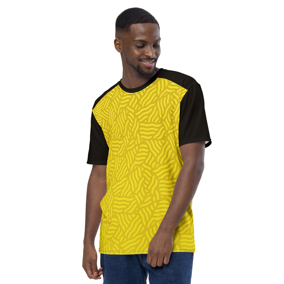 Premium Men's Jersey - Yellow-Black Triangle