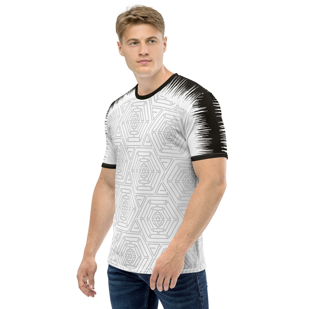 Premium Men's Jersey - White-Grey Maze