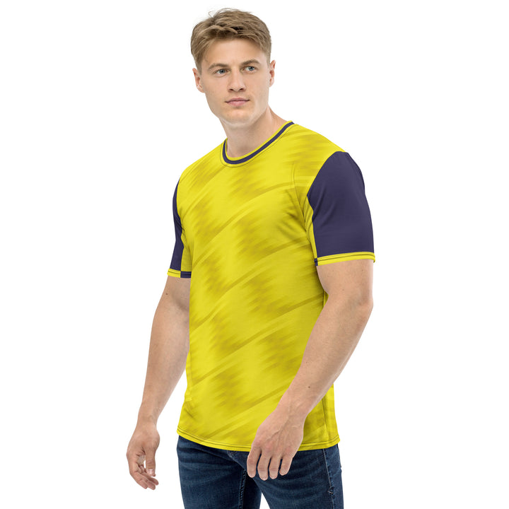 Premium Men's Jersey - Yellow-Purple Distortion