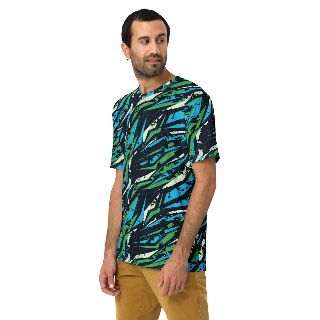 Premium Men's Jersey - Blue-Green Coral