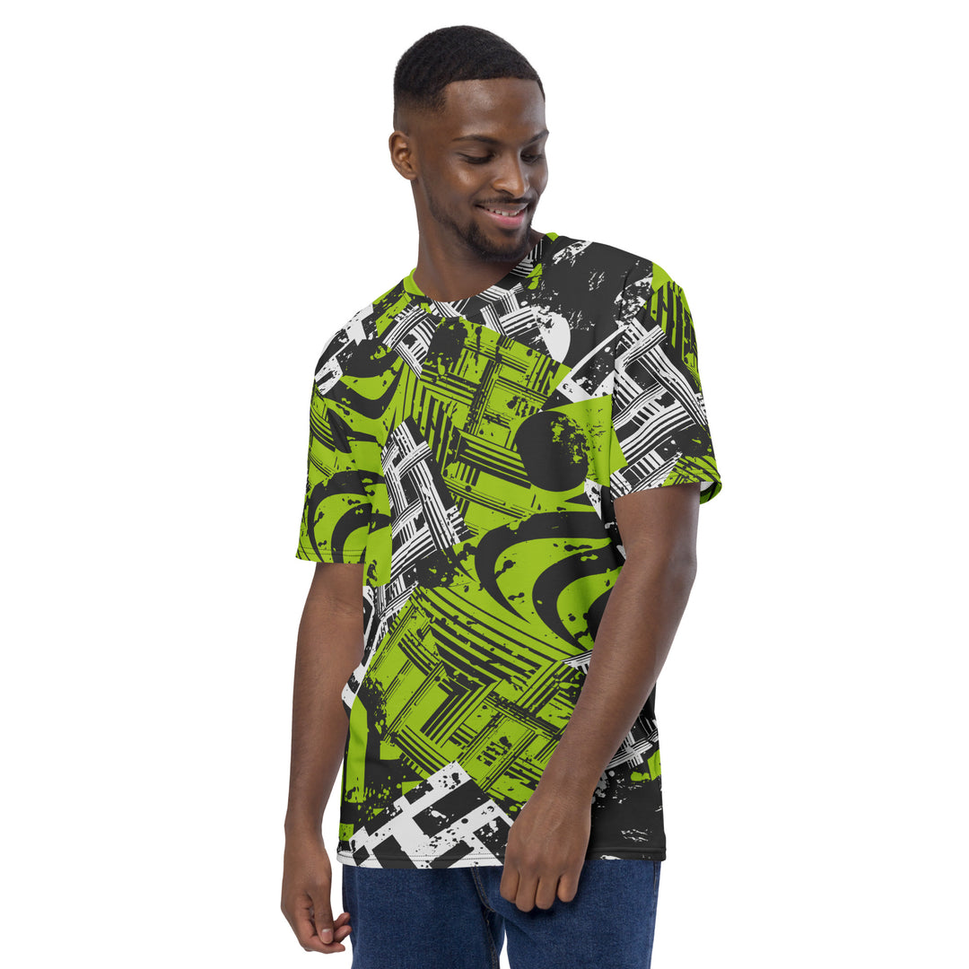 Premium Men's Jersey - Green Spiral