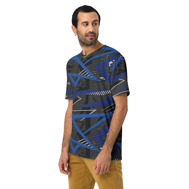 Premium Men's Jersey - Black-Blue Illusion