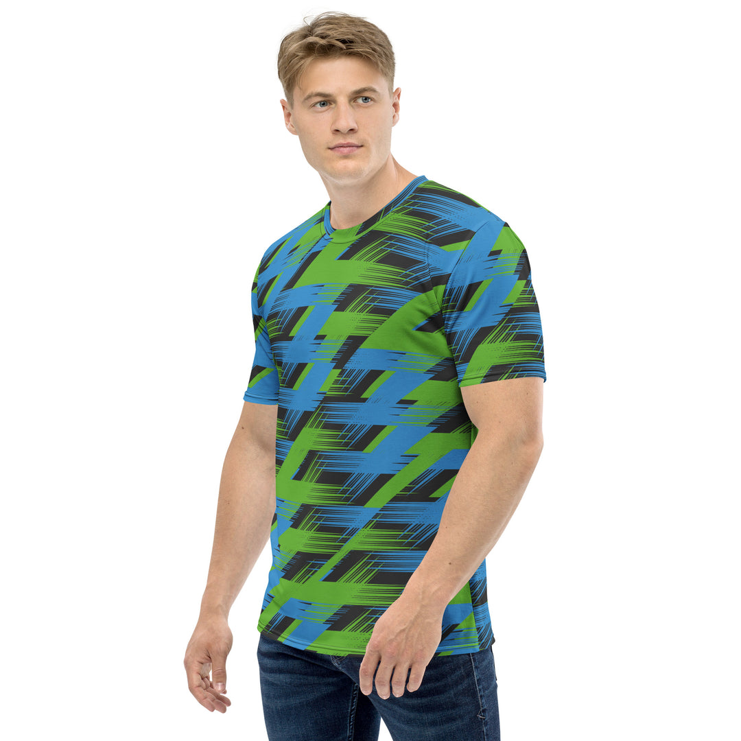 Premium Men's Jersey - Blue-Green Rough